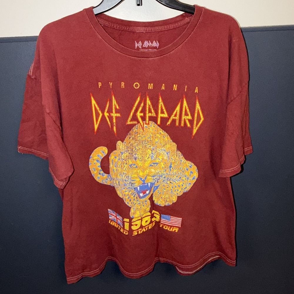 Def Leppard Pyromania 1983 United States Tour Concert Shirt XL Vintage Band Core